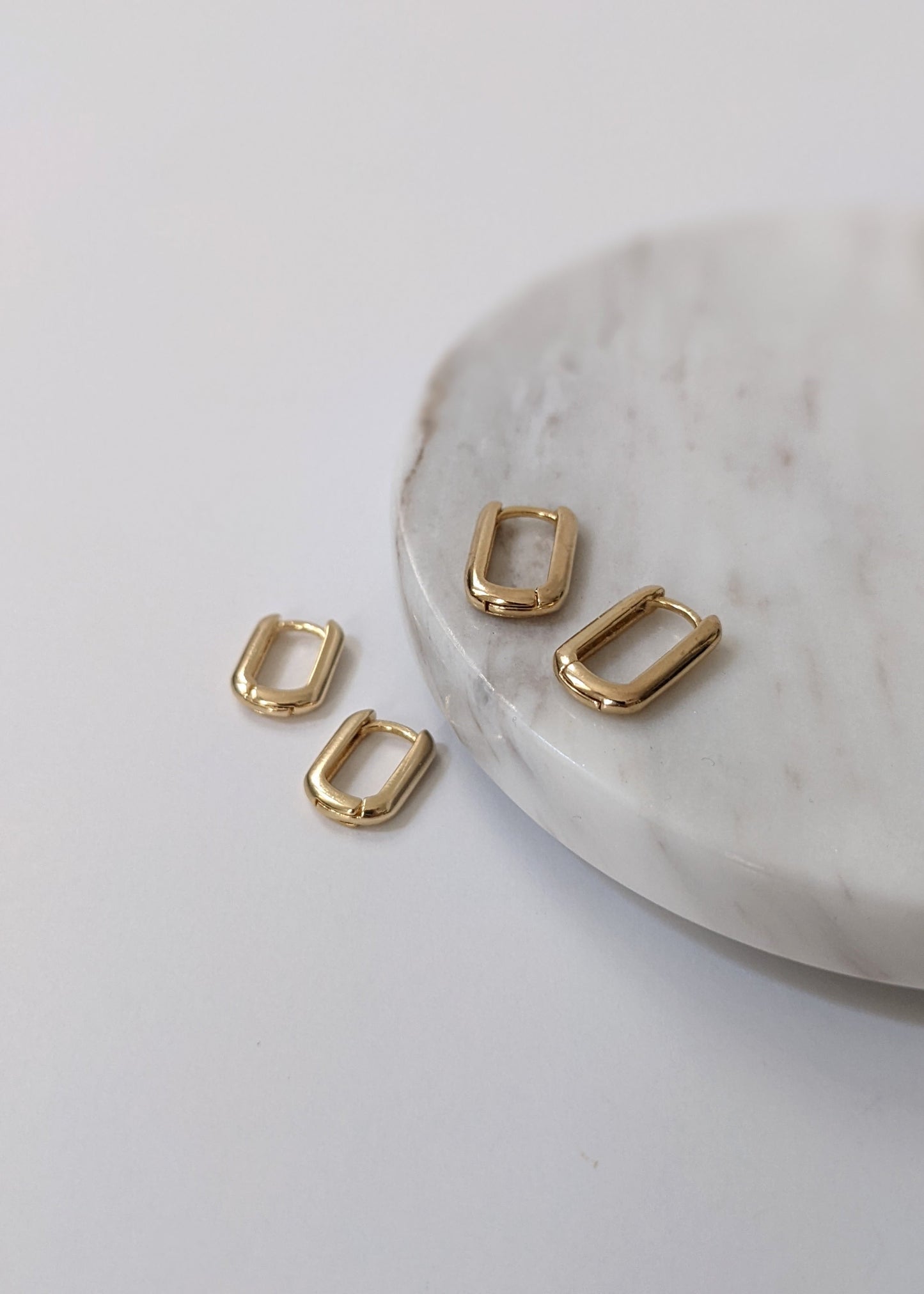 Mini Brooke Rectangle Hoops