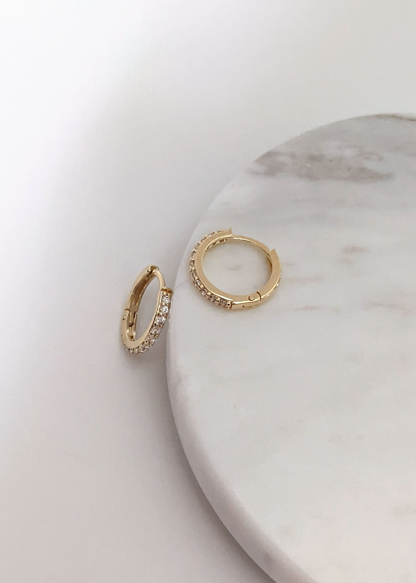 Katie Petite Pave Hoops
