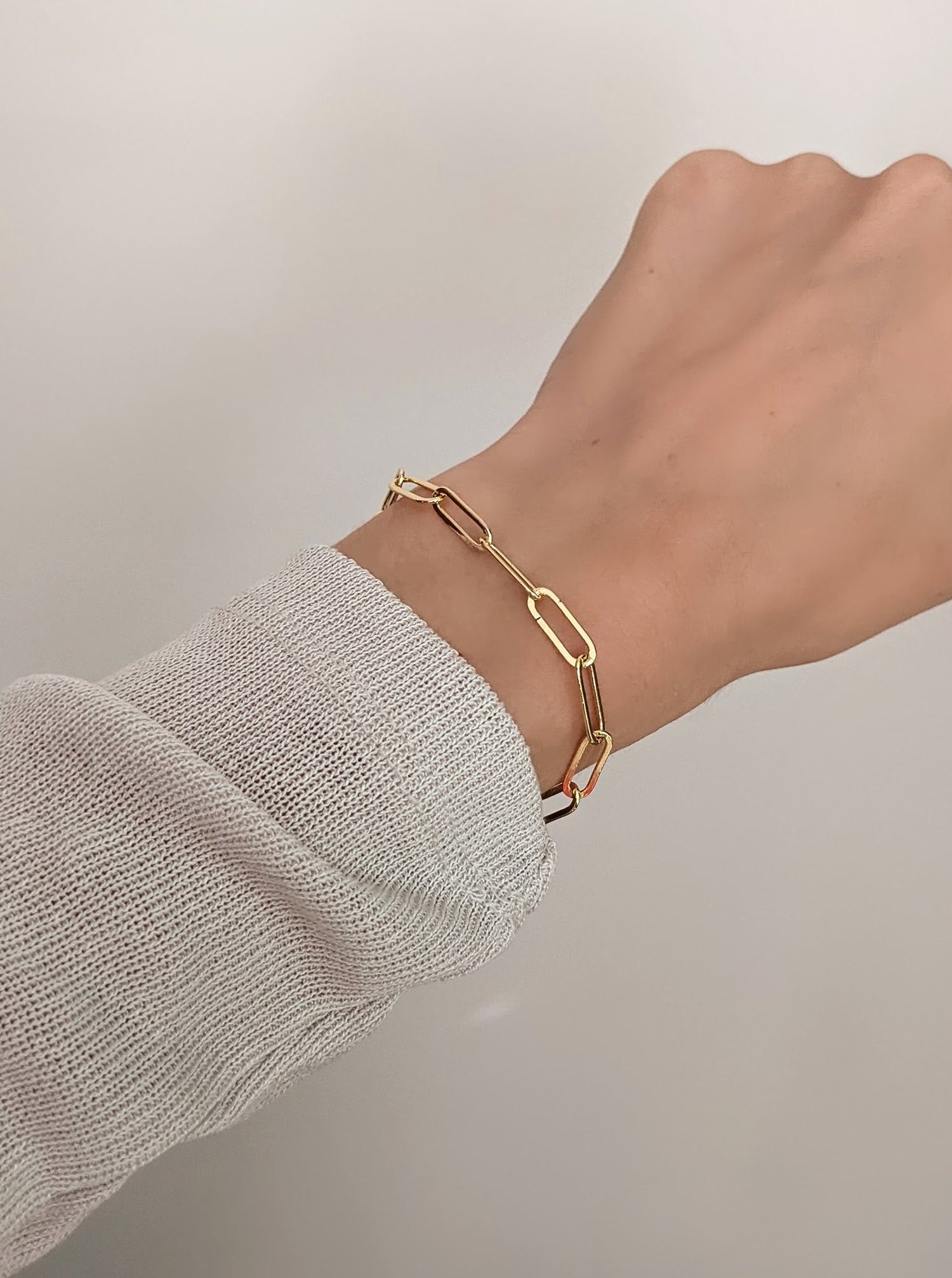 Boyfriend Paperclip Chain Bracelet Layer the Love