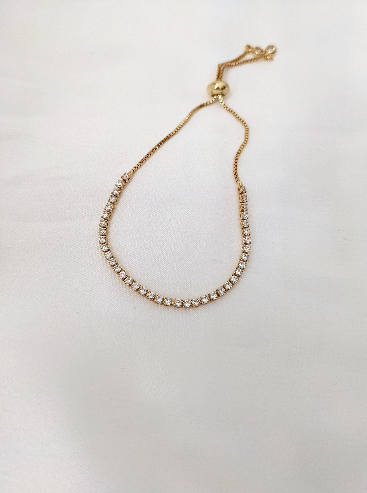 Dainty Tennis Bracelet Layer the Love