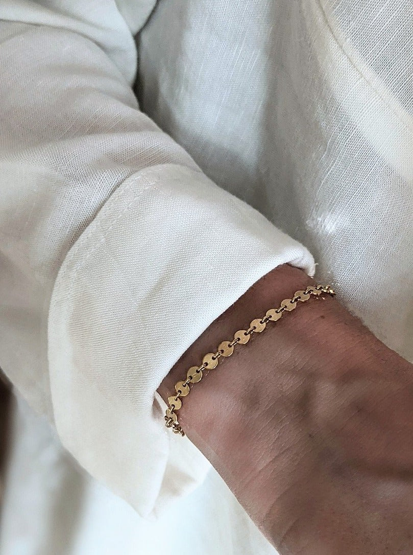 Disc Chain Bracelet Layer the Love