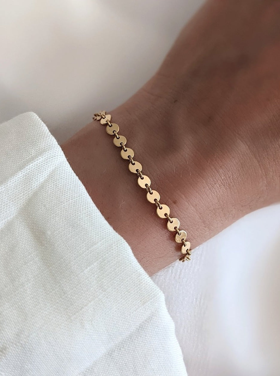 Disc Chain Bracelet Layer the Love