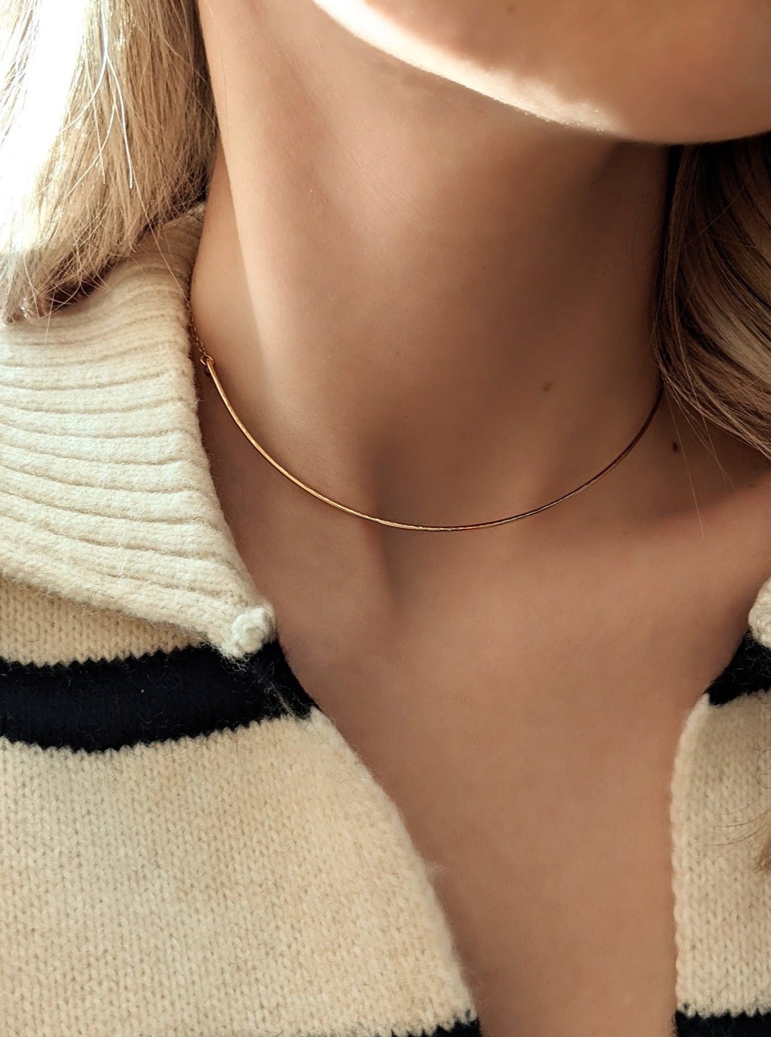 Gold Collar Necklace Layer the Love
