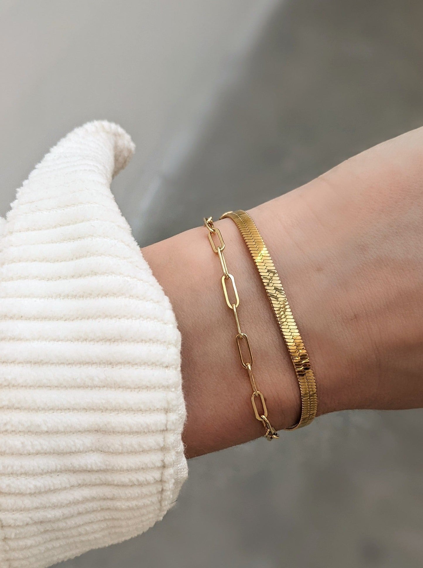 Herringbone Bracelet Layer the Love