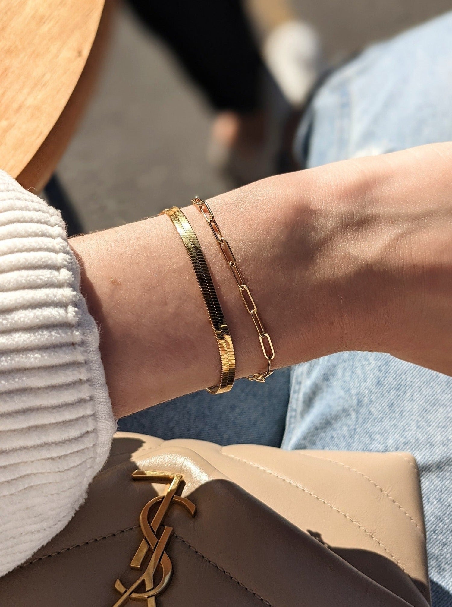 Herringbone Bracelet Layer the Love