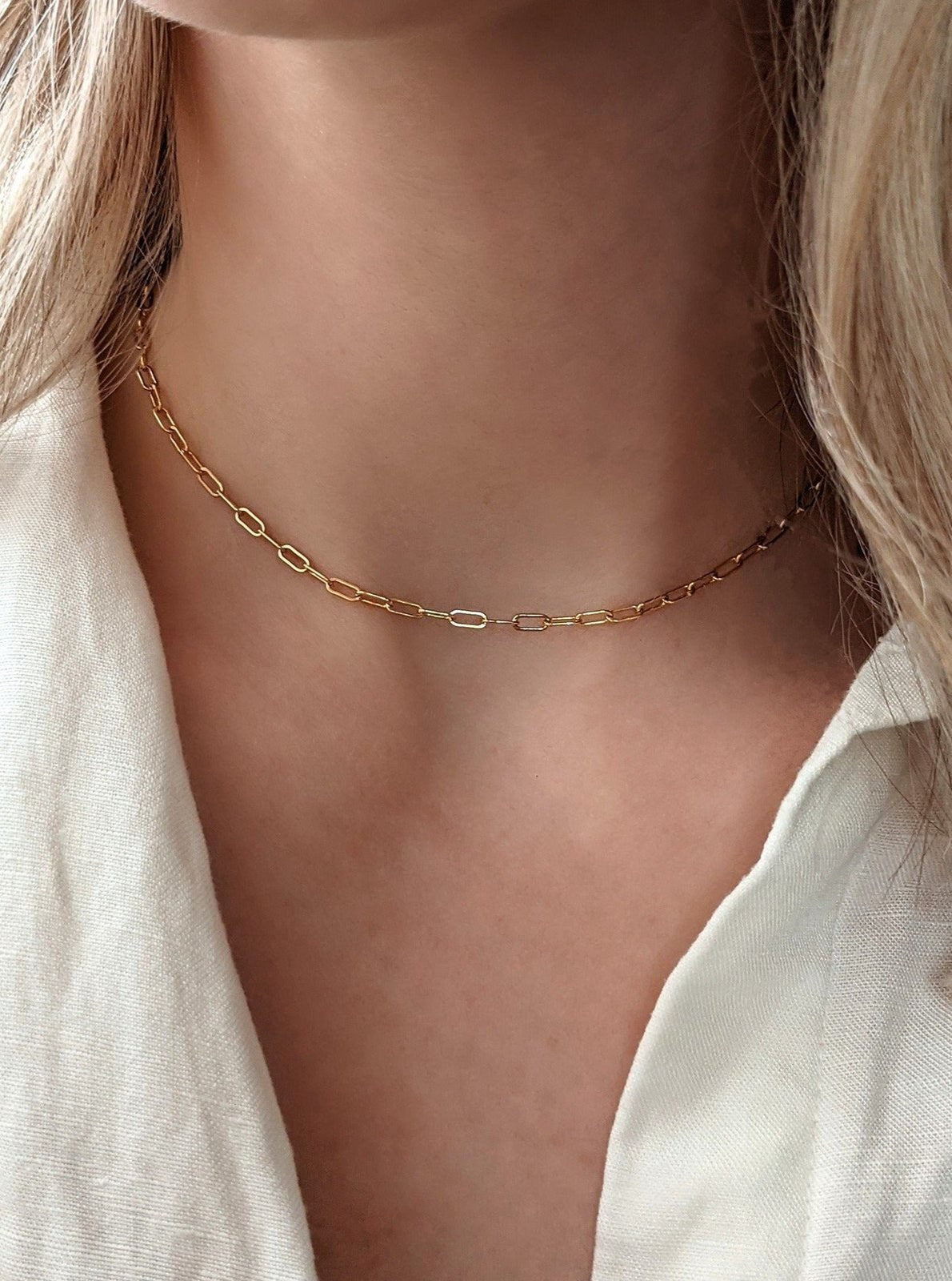 Midi Paperclip Chain Necklace Layer the Love