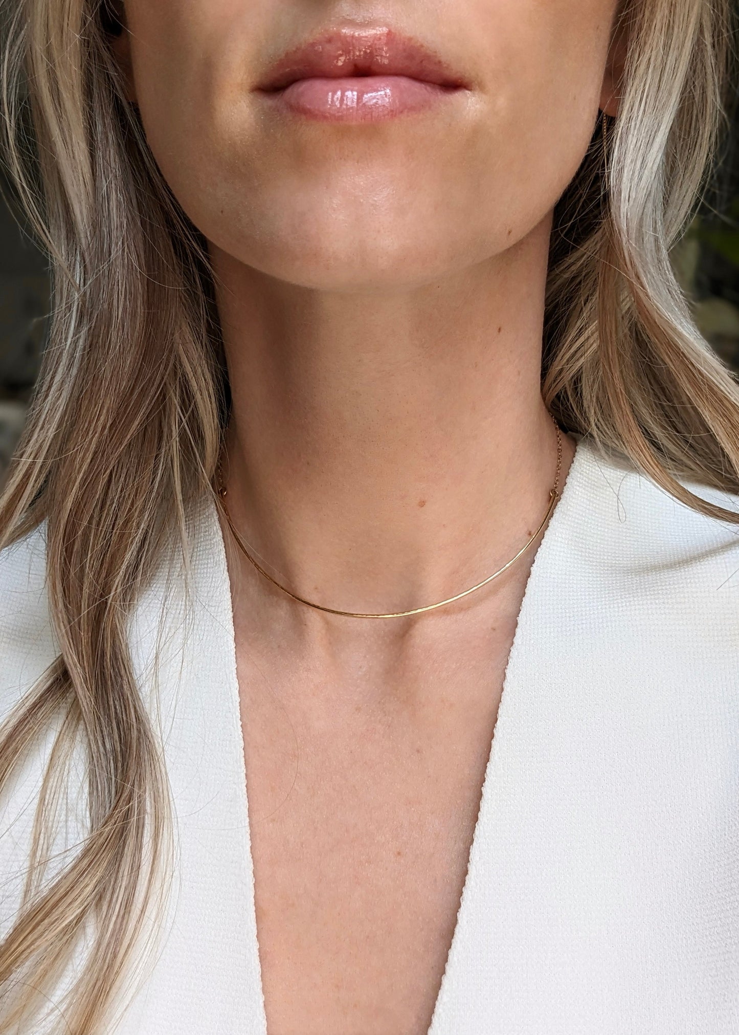 Gold Half Collar Necklace