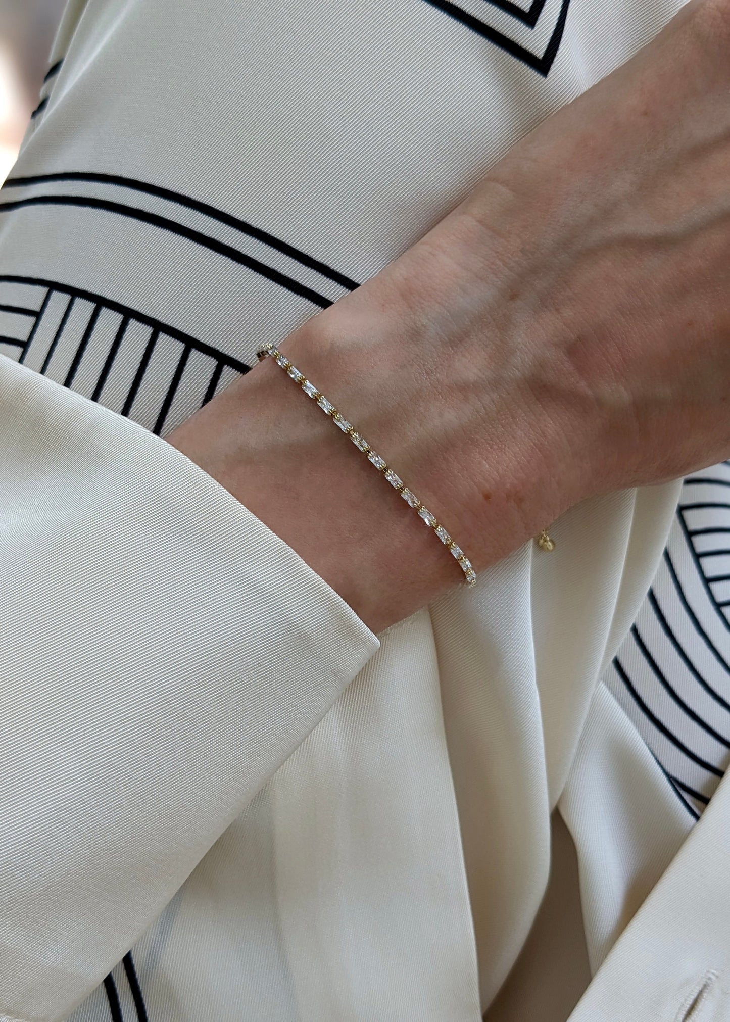 Sutton Baguette CZ Tennis Bracelet
