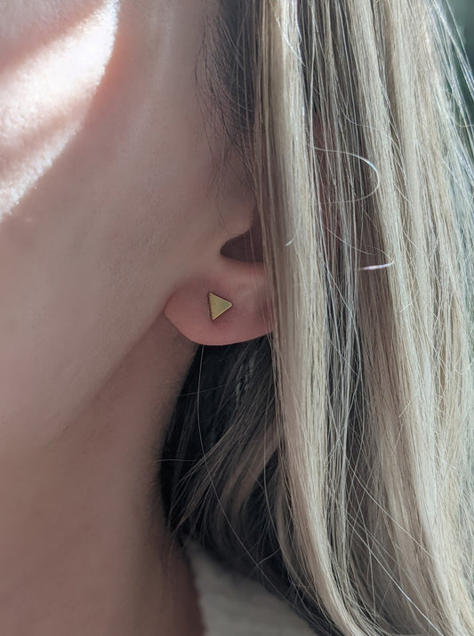 Triangle Stud Earrings Layer the Love