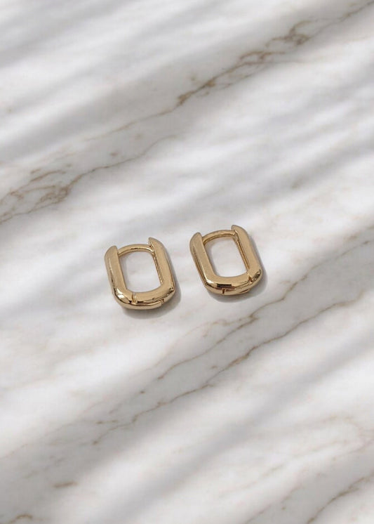 Mini Brooke Rectangle Hoops