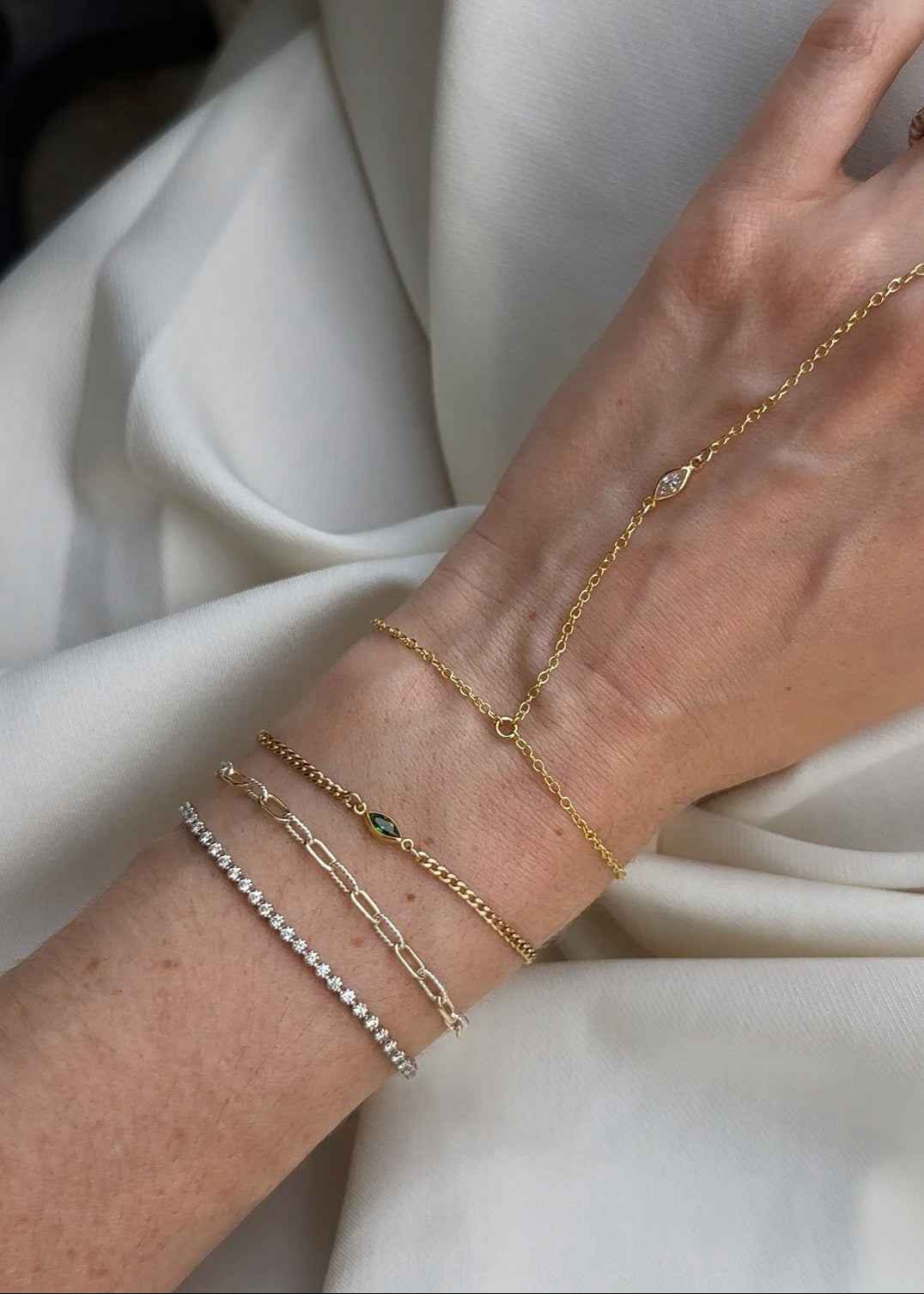 Remi Mixed Metal Paperclip Chain Bracelet