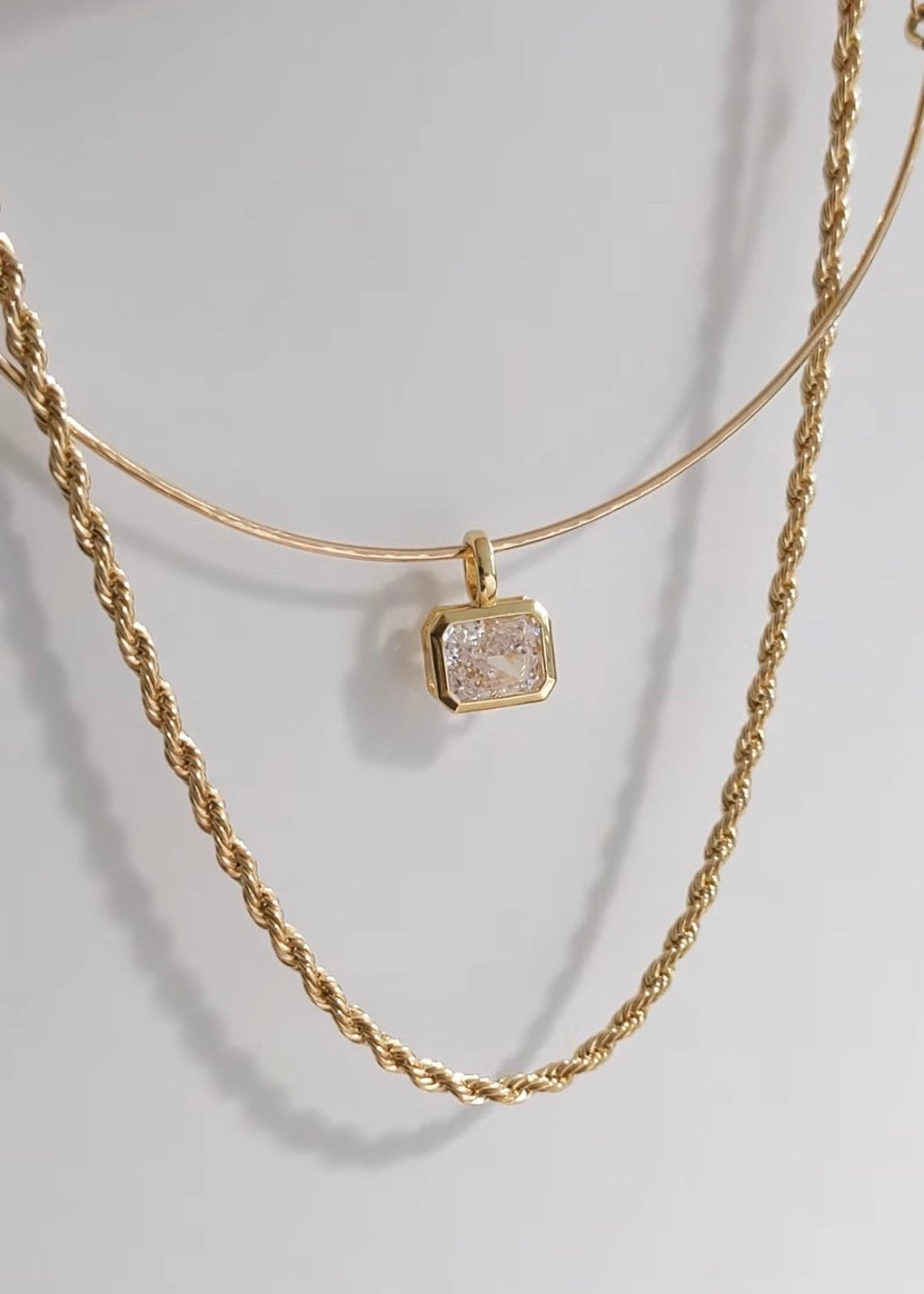 Margot Bezel Pendant Necklace