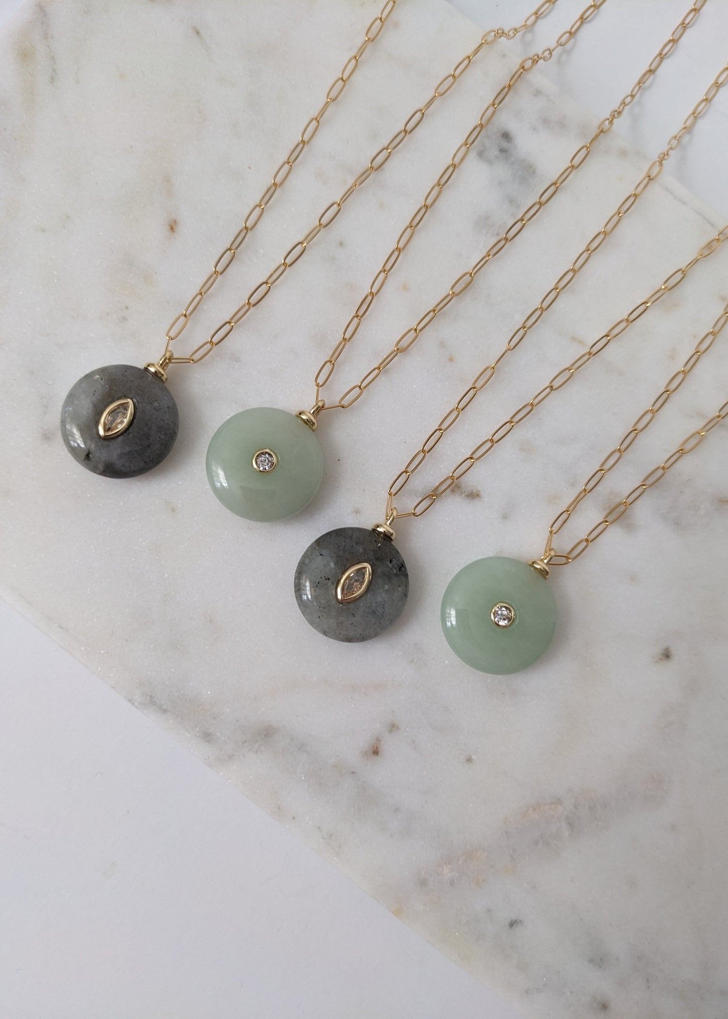 Gray Labradorite Pendant Necklace