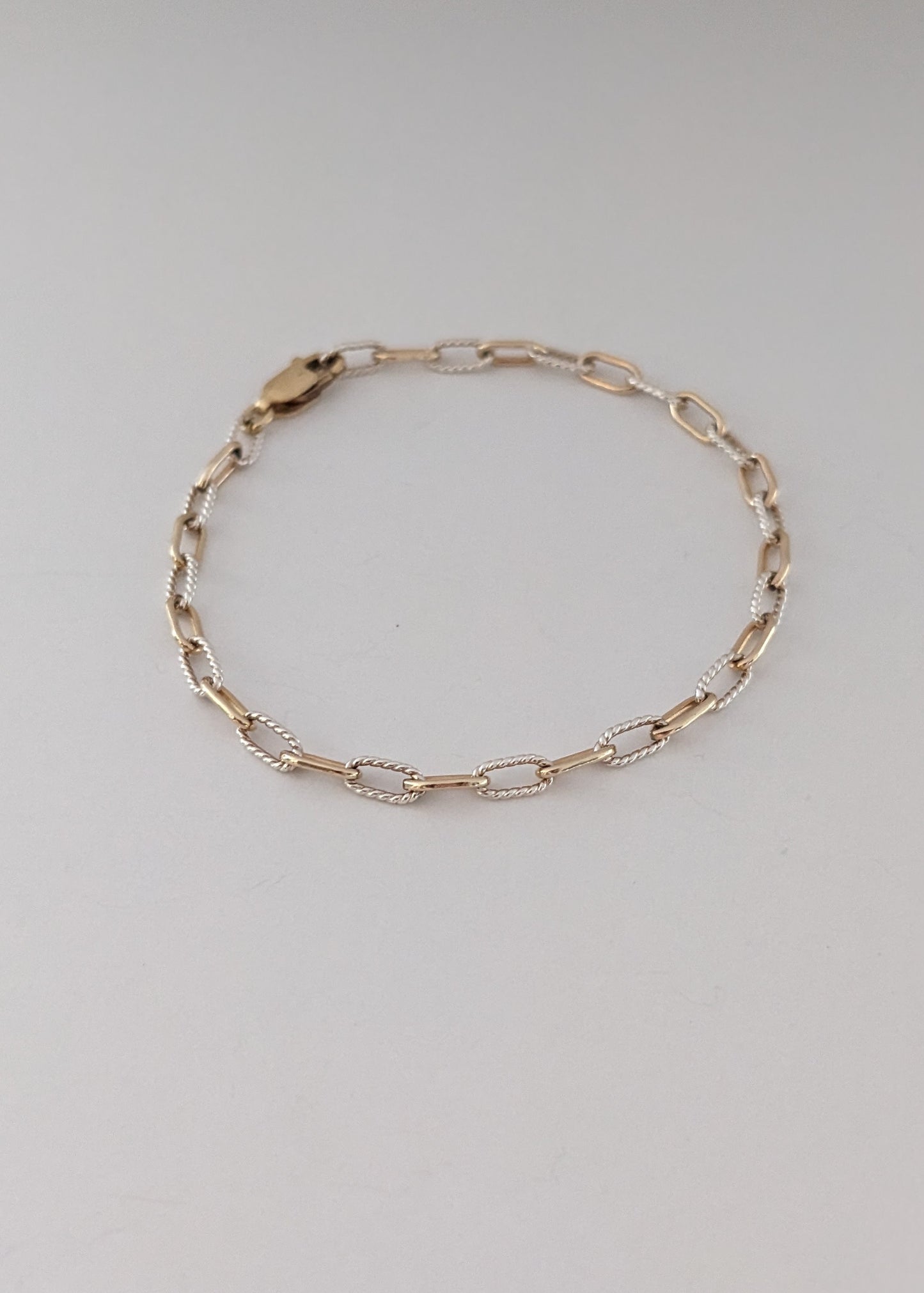 Remi Mixed Metal Paperclip Chain Bracelet