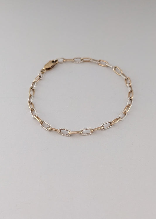 Remi Mixed Metal Paperclip Chain Bracelet