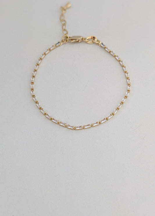 Sutton Baguette CZ Tennis Bracelet