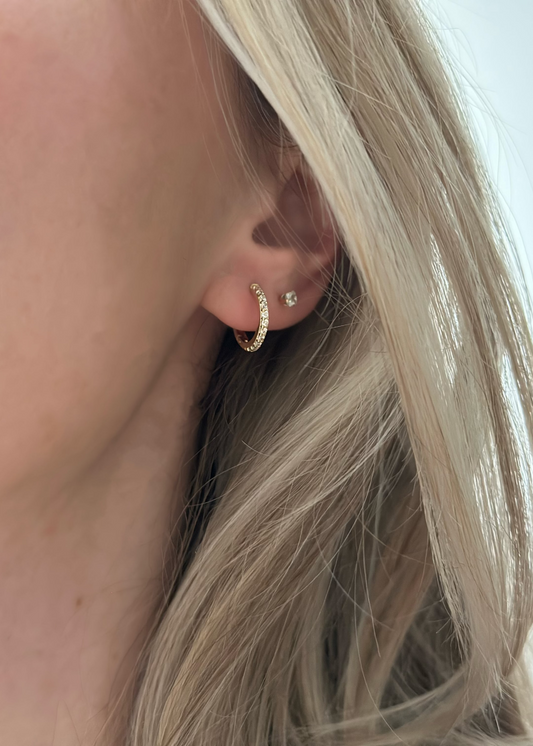 Katie Petite Pave Hoops