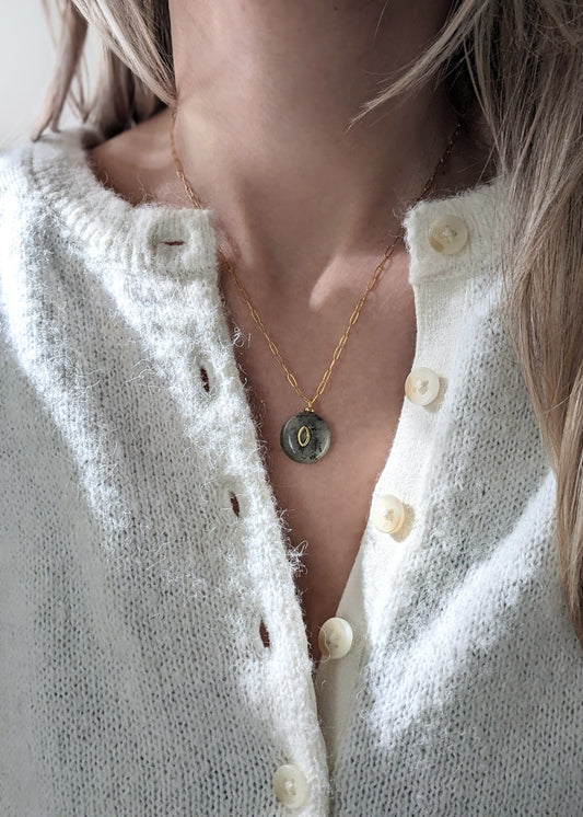 Gray Labradorite Pendant Necklace