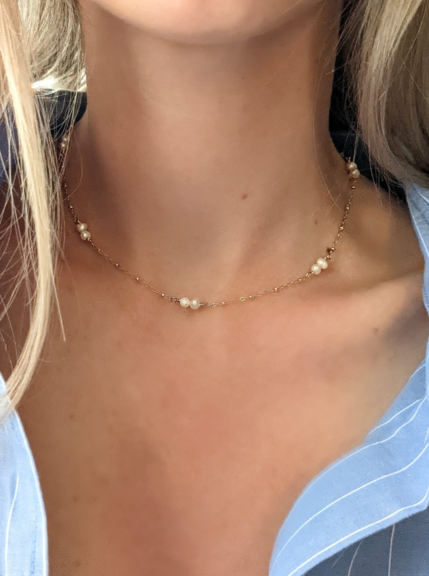 Jolie Pearl Necklace Layer the Love