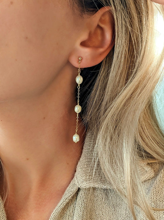 Margo Pearl Drop Earrings Layer the Love