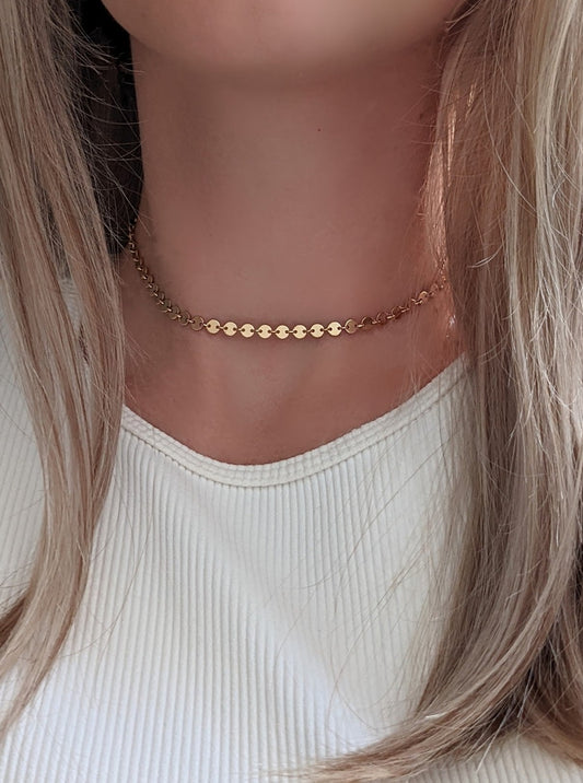 Regina Disc Chain Choker Layer the Love
