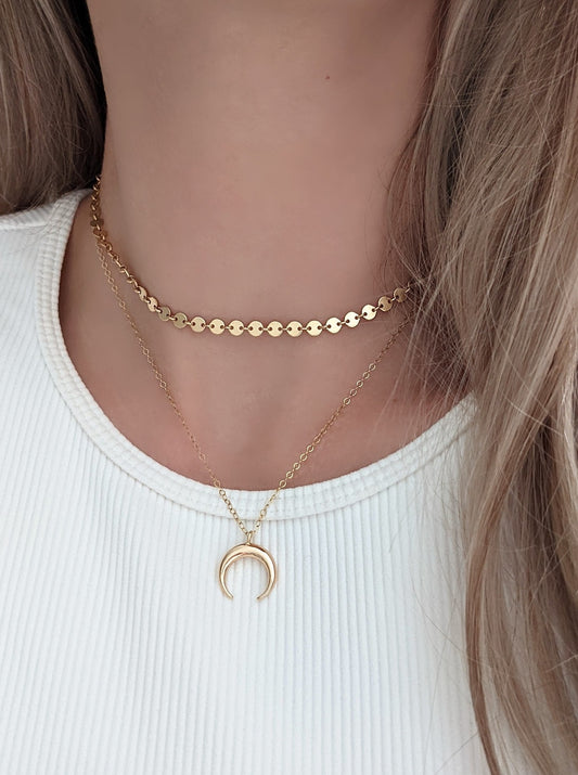 Regina Disc Chain Choker Layer the Love