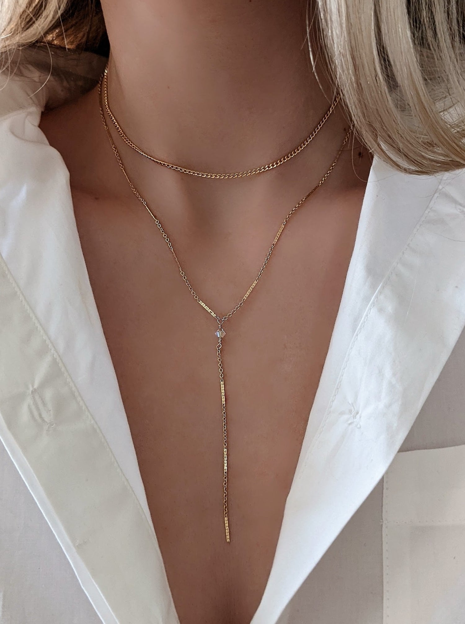 Camille Chain Lariat Layer the Love