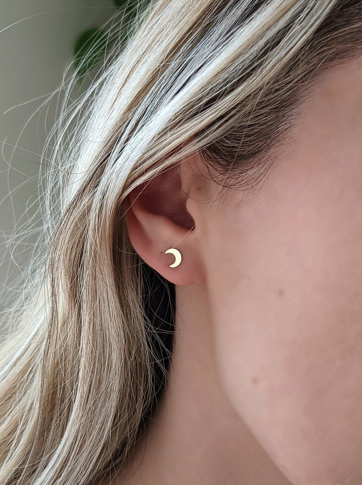 Crescent Stud Earrings Layer the Love