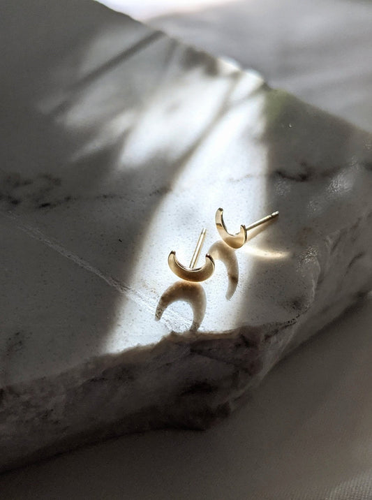 Crescent Stud Earrings Layer the Love