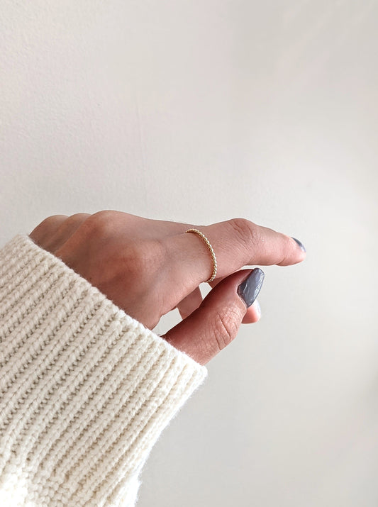 Dainty Beaded Ring Layer the Love