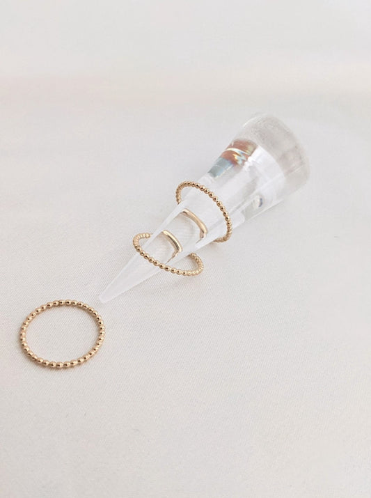 Dainty Beaded Ring Layer the Love