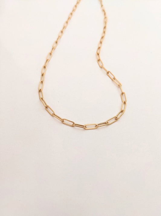 Elongated Paperclip Chain Necklace Layer the Love