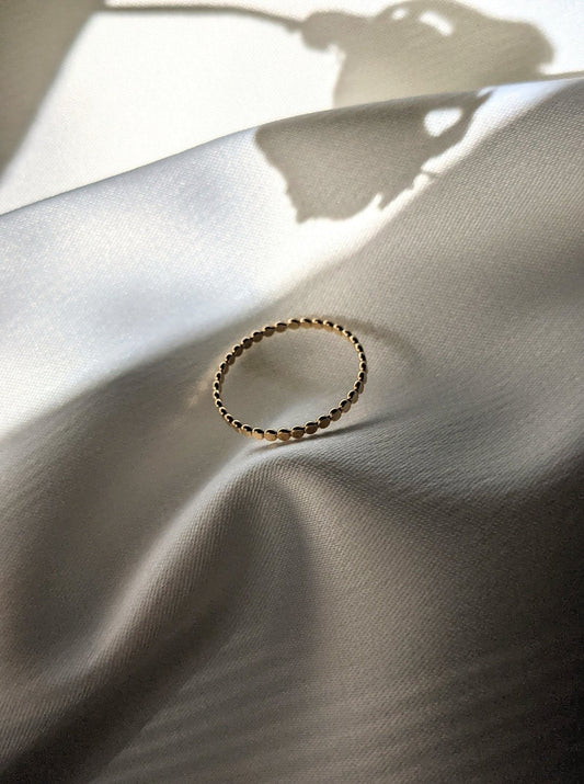 Flat Beaded Ring Layer the Love