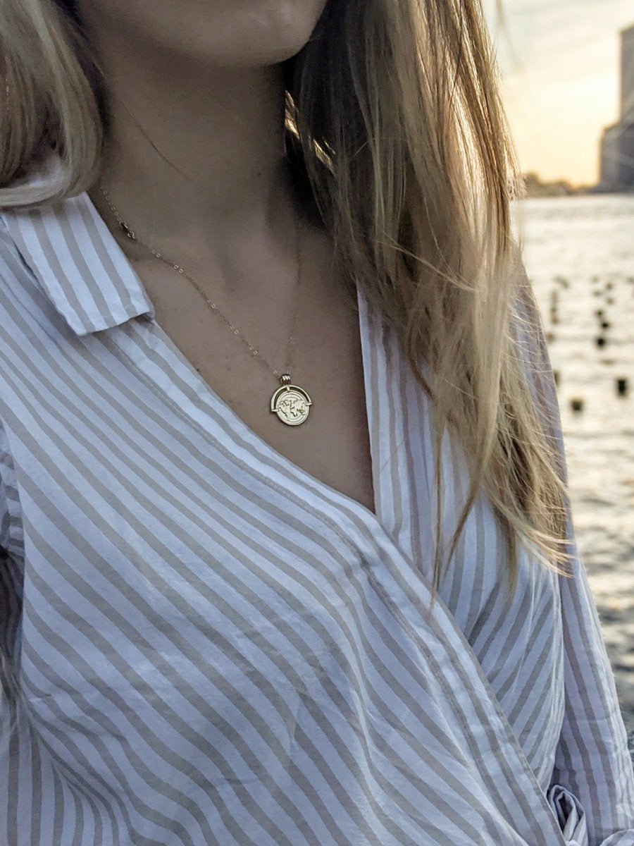 Globe Trotter Pendant Necklace Layer the Love