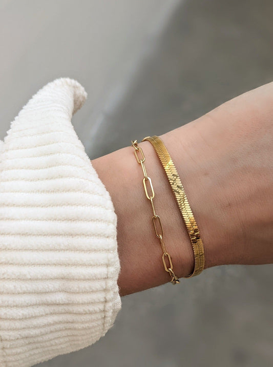 Herringbone Bracelet Layer the Love