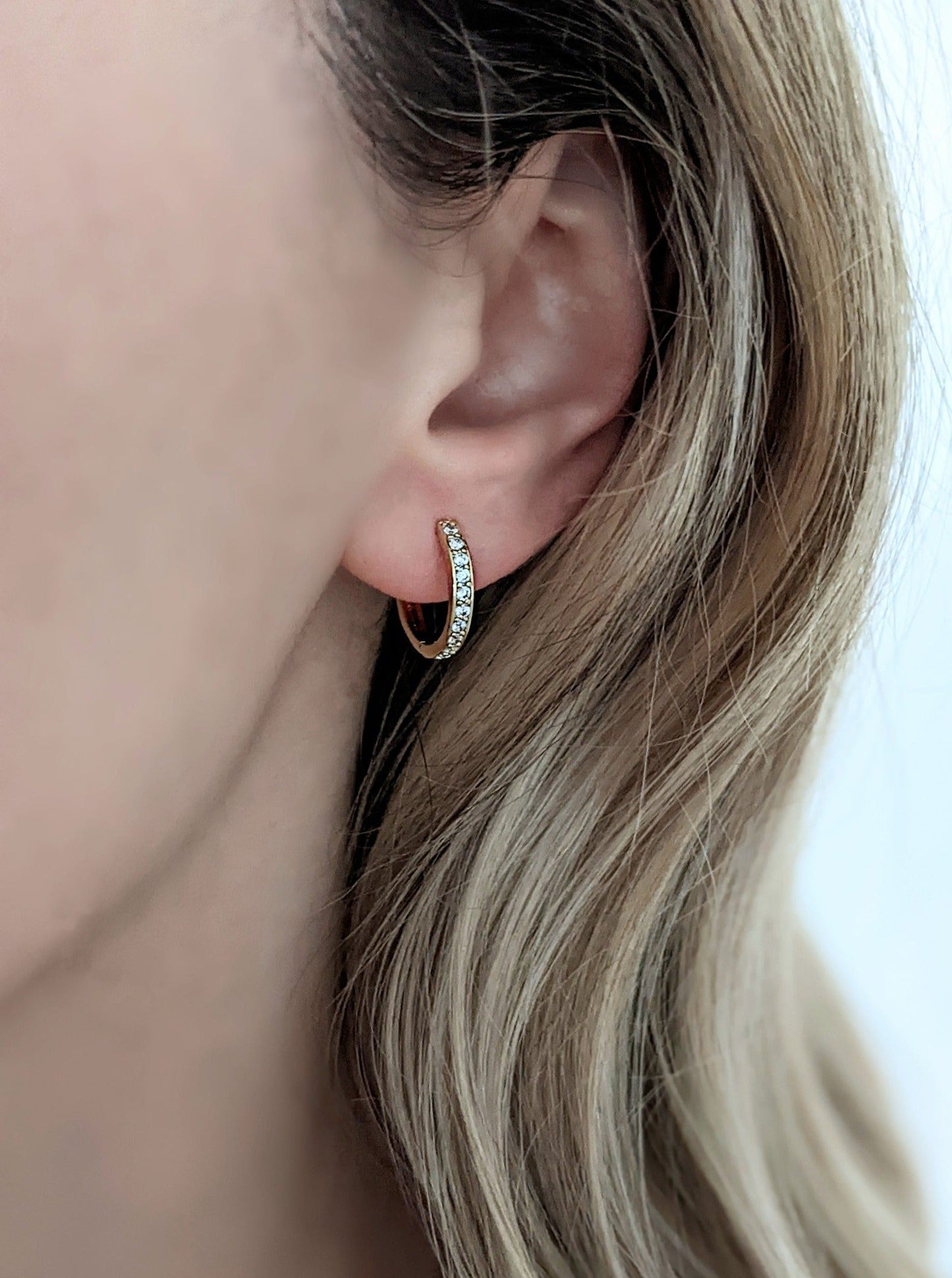 Kim Petite Pave Hoops Layer the Love