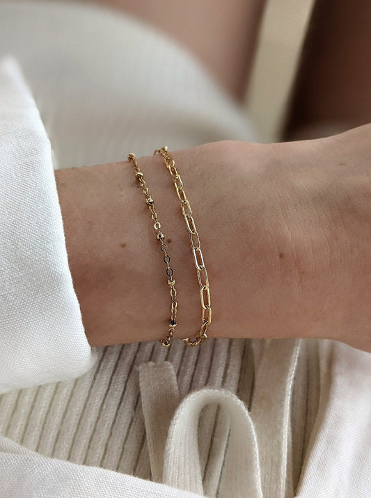 Midi Paperclip Chain Bracelet Layer the Love