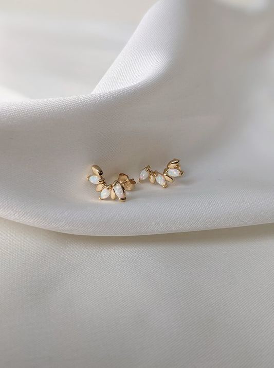 Gemma Opal Marquise Mini Ear Climber Layer the Love
