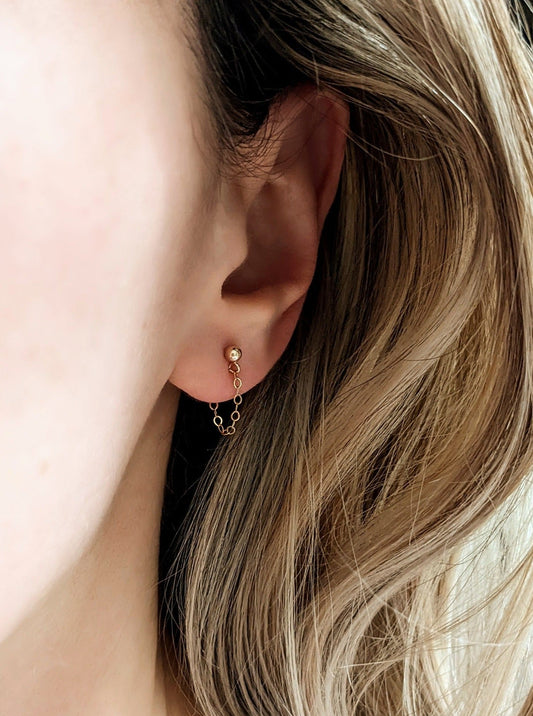 Simple Chain Studs Layer the Love