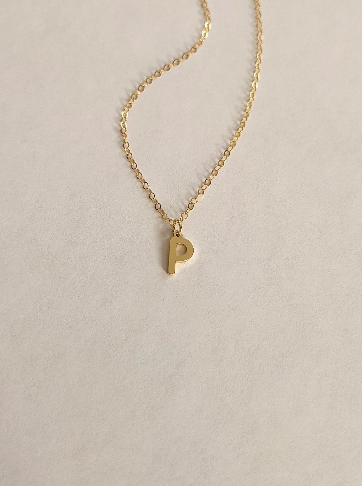 Simple Initial Necklace Layer the Love