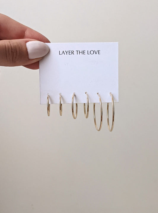 Essential Hoops Set Layer the Love